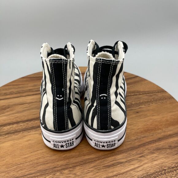 Converse Chuck Taylor All Star Lift Shoes Womens 6.5 Zebra Casual Comfort Skate - Picture 4 of 9